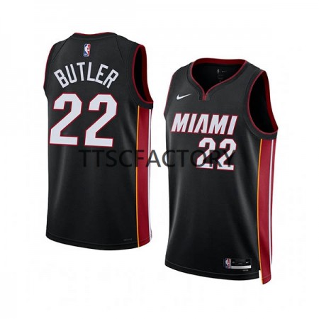 Maillot Basket Miami Heat Jimmy Butler 22 Nike 2022-23 Icon Edition Noir Swingman - Homme